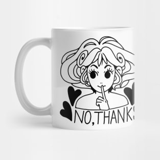 Cute Design „No, Thanks“ | Kawaii Handmade Illustration | By Atelier Serakara Mug